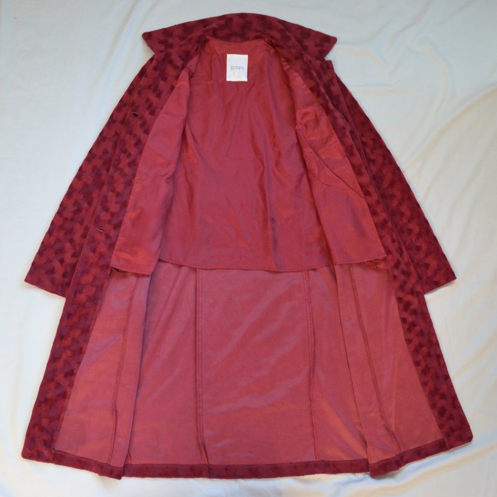 Long Red Suede Jacket - Picture 2 of 6